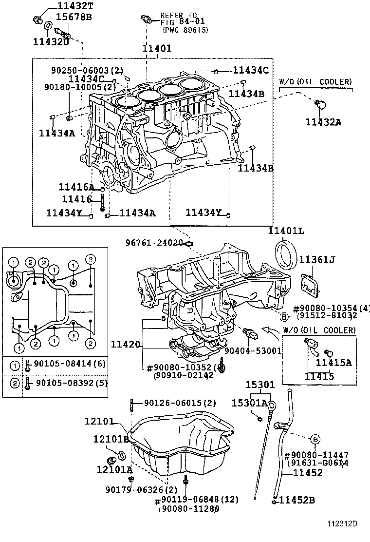 Toyota 15301-28020 GAGE SUB-ASSY, OIL LEVEL