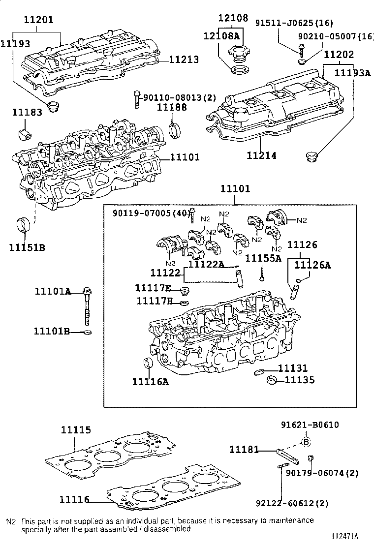 11101-05040 HEAD SUB-ASSY, CYLINDER product image