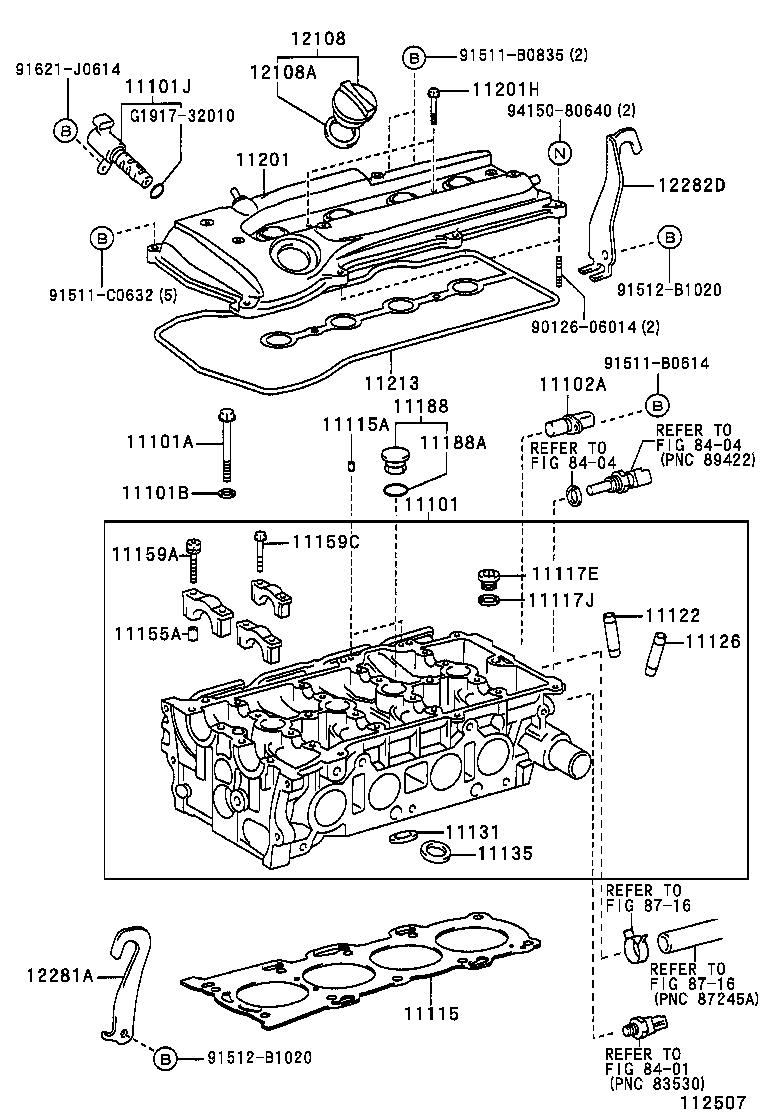 11201-74101 COVER SUB-ASSY, CYLINDER HEAD product image