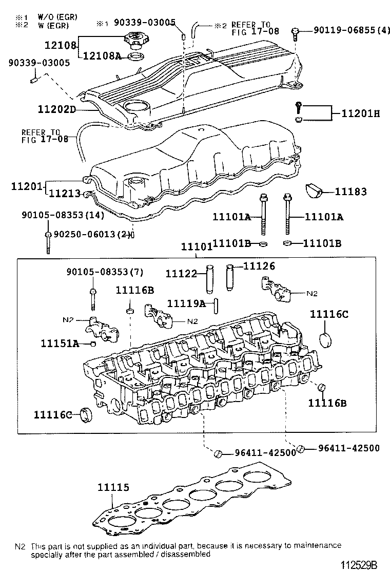 11202-17010 COVER SUB-ASSY, CYLINDER HEAD, NO.2 product image
