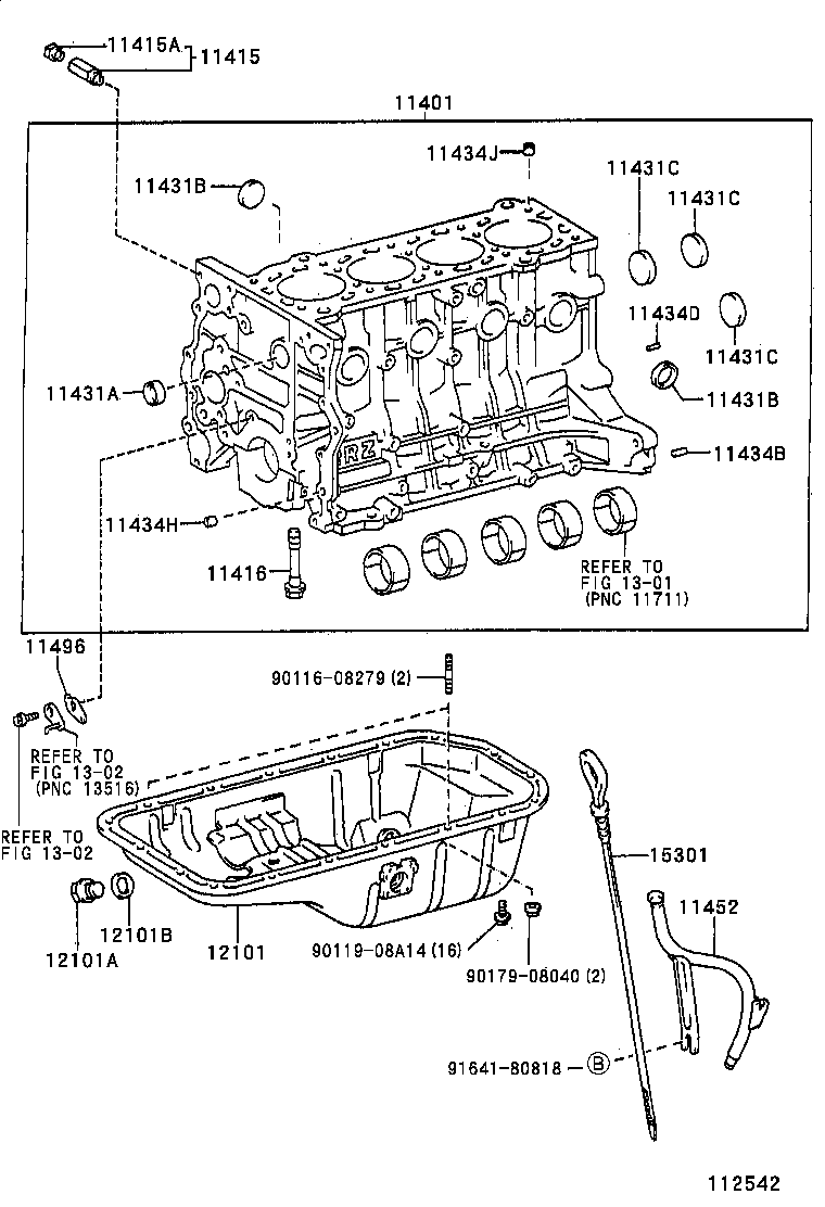 11401-79727 BLOCK SUB-ASSY, CYLINDER product image