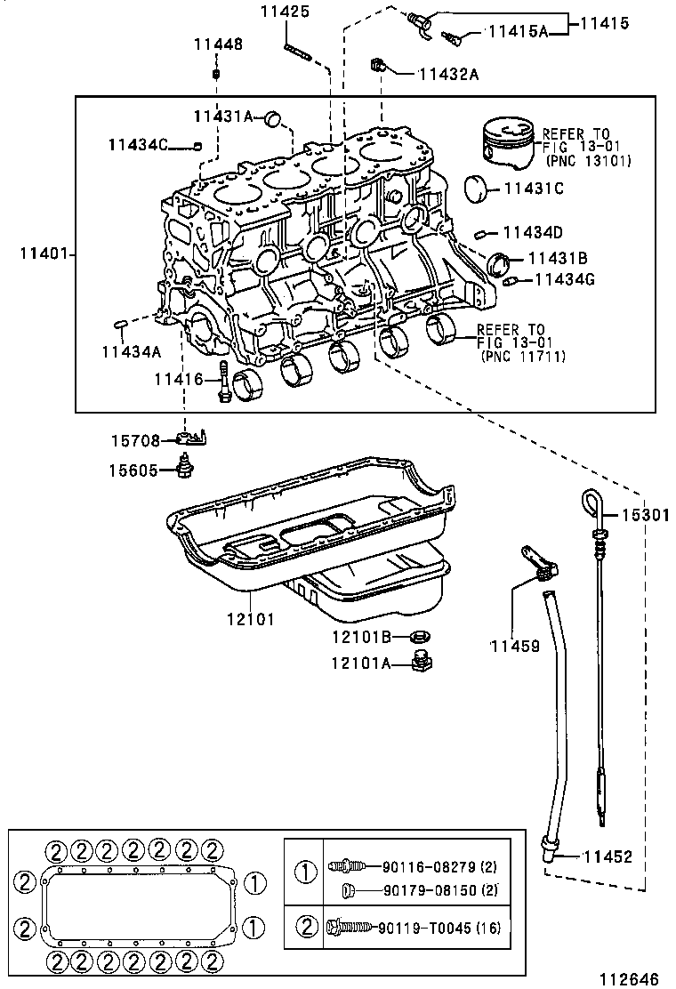 11401-79727 BLOCK SUB-ASSY, CYLINDER product image