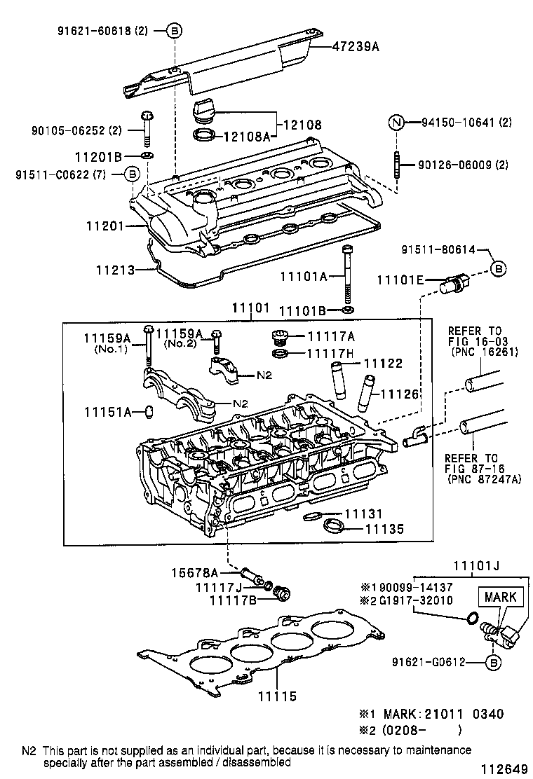 11201-21060 COVER SUB-ASSY, CYLINDER HEAD product image