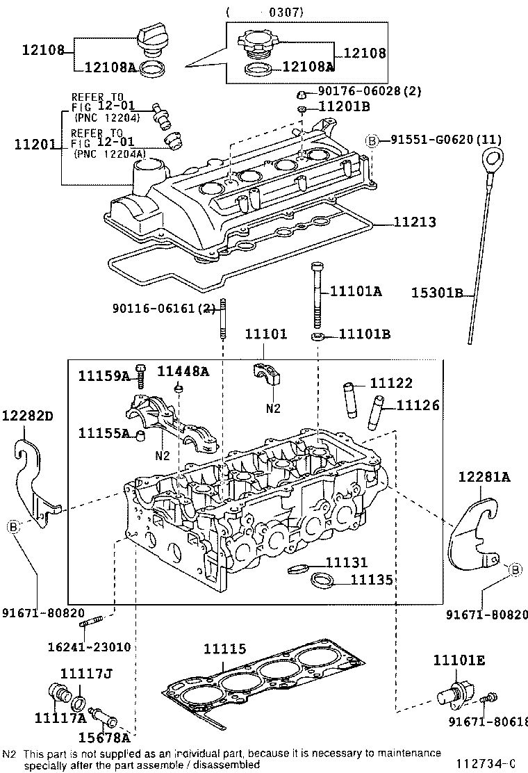 11101-21040 HEAD SUB-ASSY, CYLINDER product image
