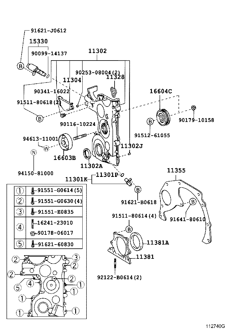11310-23020 COVER SUB-ASSY, TIMING CHAIN OR BELT product image