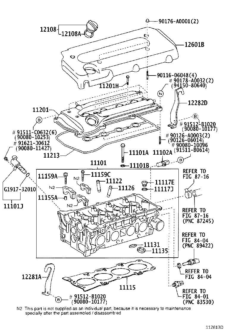 Toyota 12180-0H030 CAP SUB-ASSY, OIL FILLER