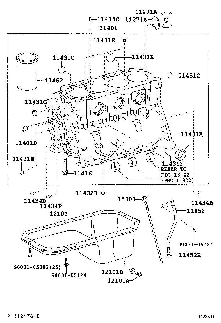 15471-78011 GASKET, CYLINDER BLOCK OIL HOLE product image