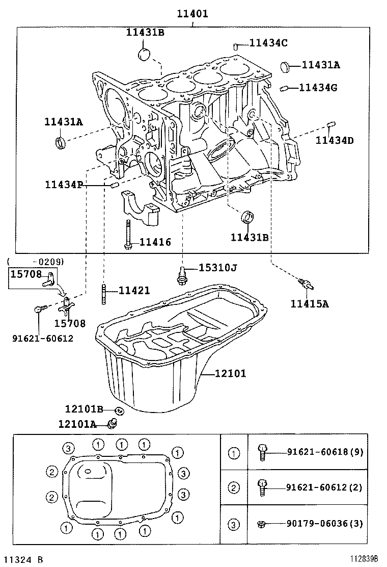 11401-39716 BLOCK SUB-ASSY, CYLINDER product image