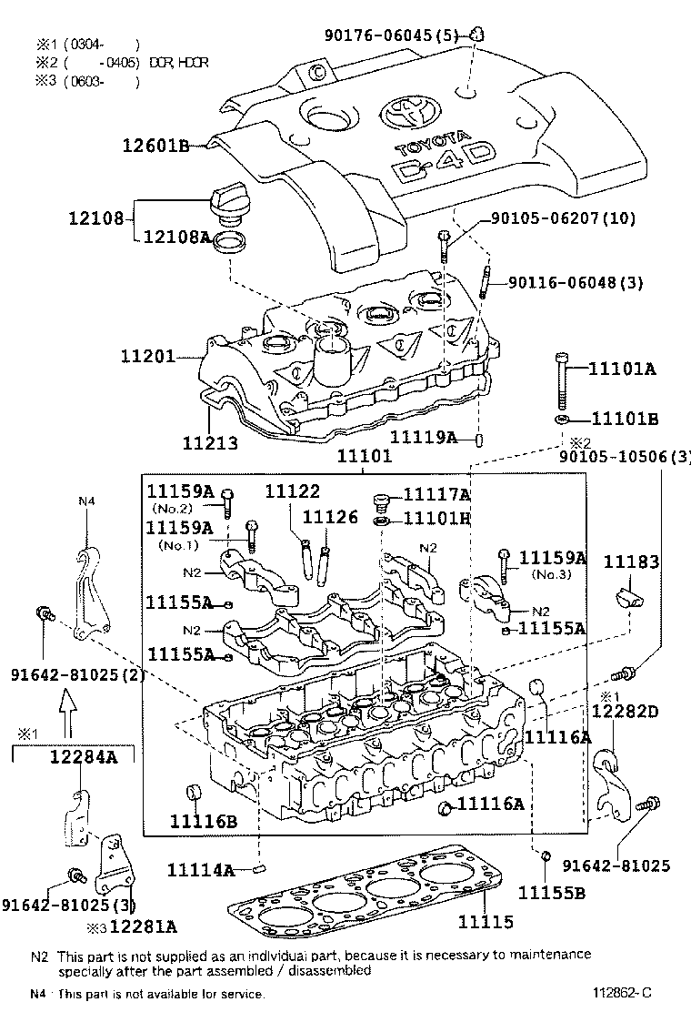 11101-27050 HEAD SUB-ASSY, CYLINDER product image
