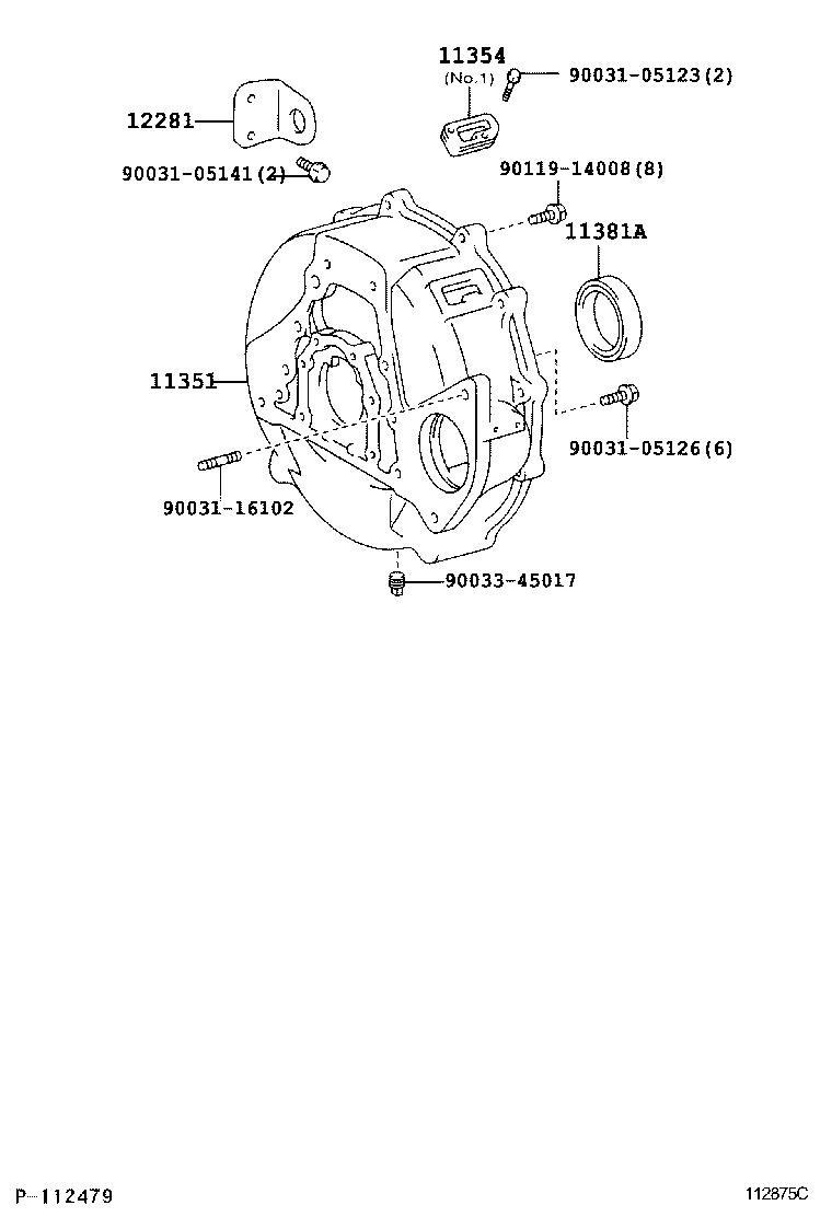11429-78020 PLATE, FRONT END product image