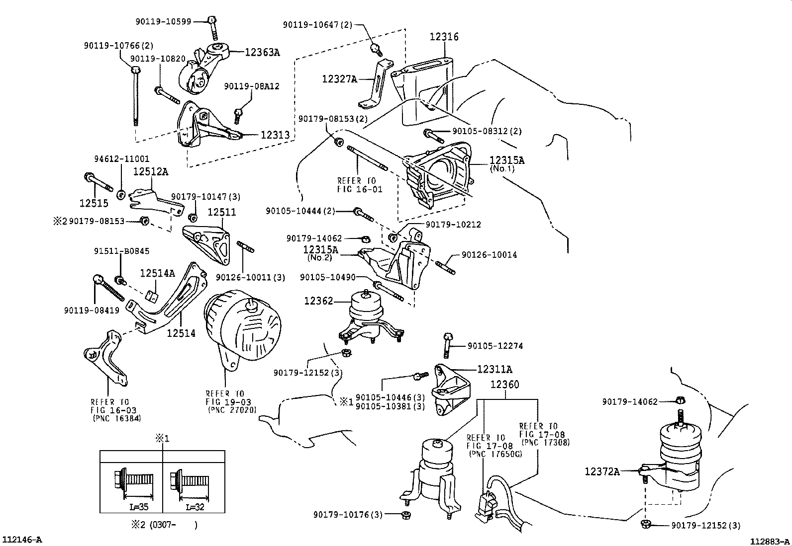 Toyota 12363-20120 ROD, ENGINE MOVING CONTROL