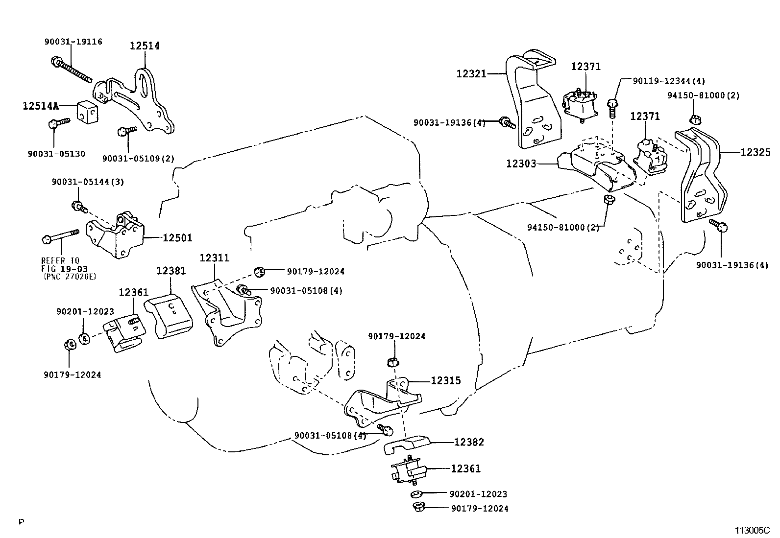 12512-78010 BRACKET, ALTERNATOR, NO.2 product image