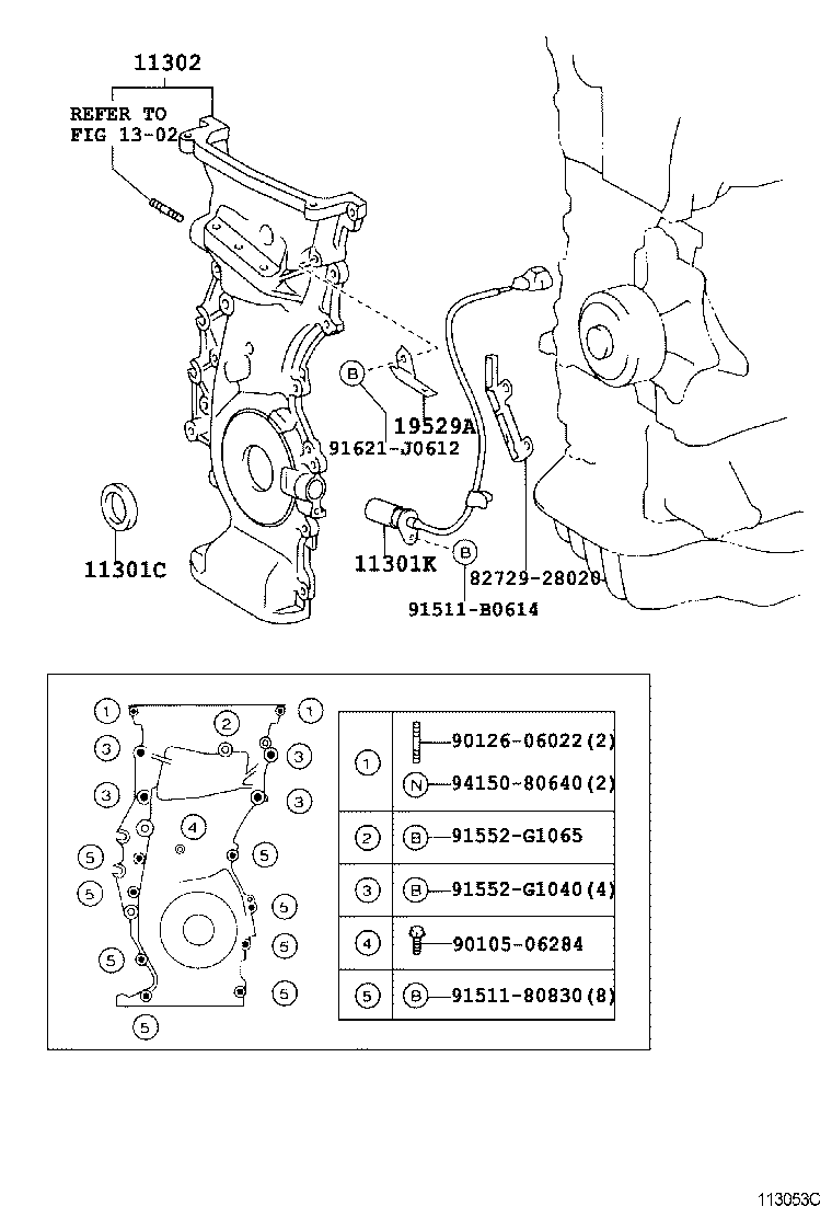 11321-28020 COVER SUB-ASSY, TIMING CHAIN OR BELT product image