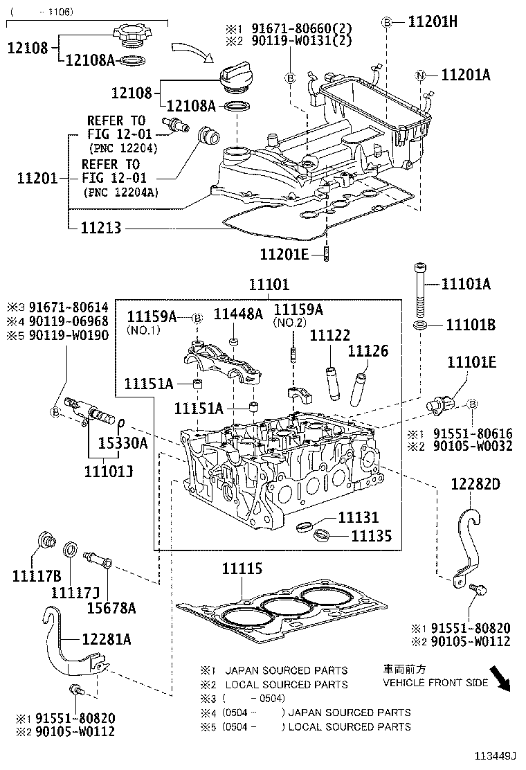 91551-80840 BOLT(FOR HEAD TO CAMSHAFT BEARING CAP) product image