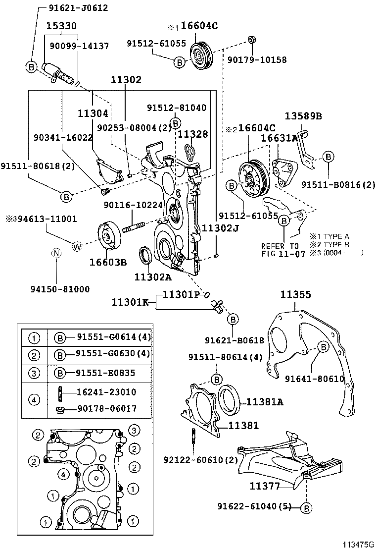 11310-23020 COVER SUB-ASSY, TIMING CHAIN OR BELT product image