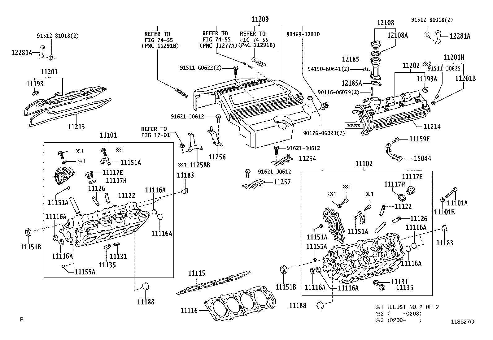 Toyota 11202-50040 COVER SUB-ASSY, CYLINDER HEAD, LH