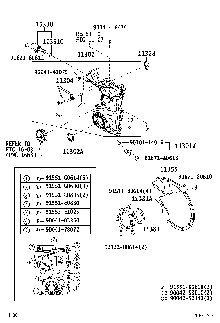 90043-11364 SEAL, ENGINE REAR OIL product image