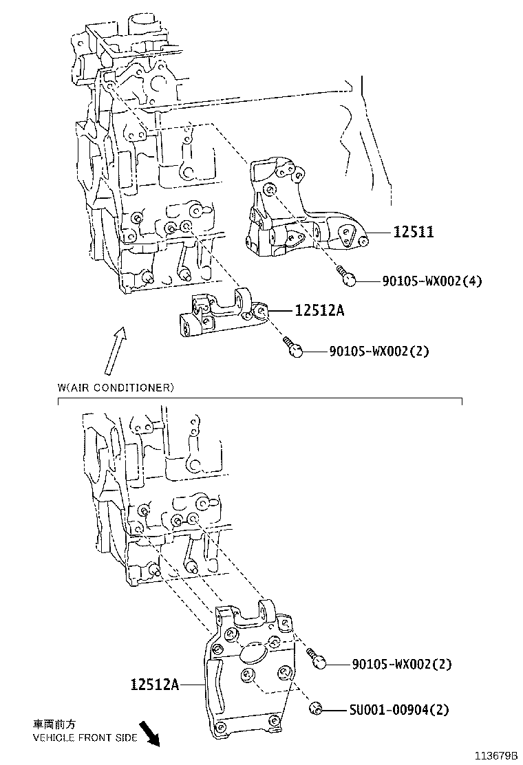 SU001-00732 BRACKET, ENGINE MOUNTING, RH(FOR TRANSVERSE ENGINE) product image