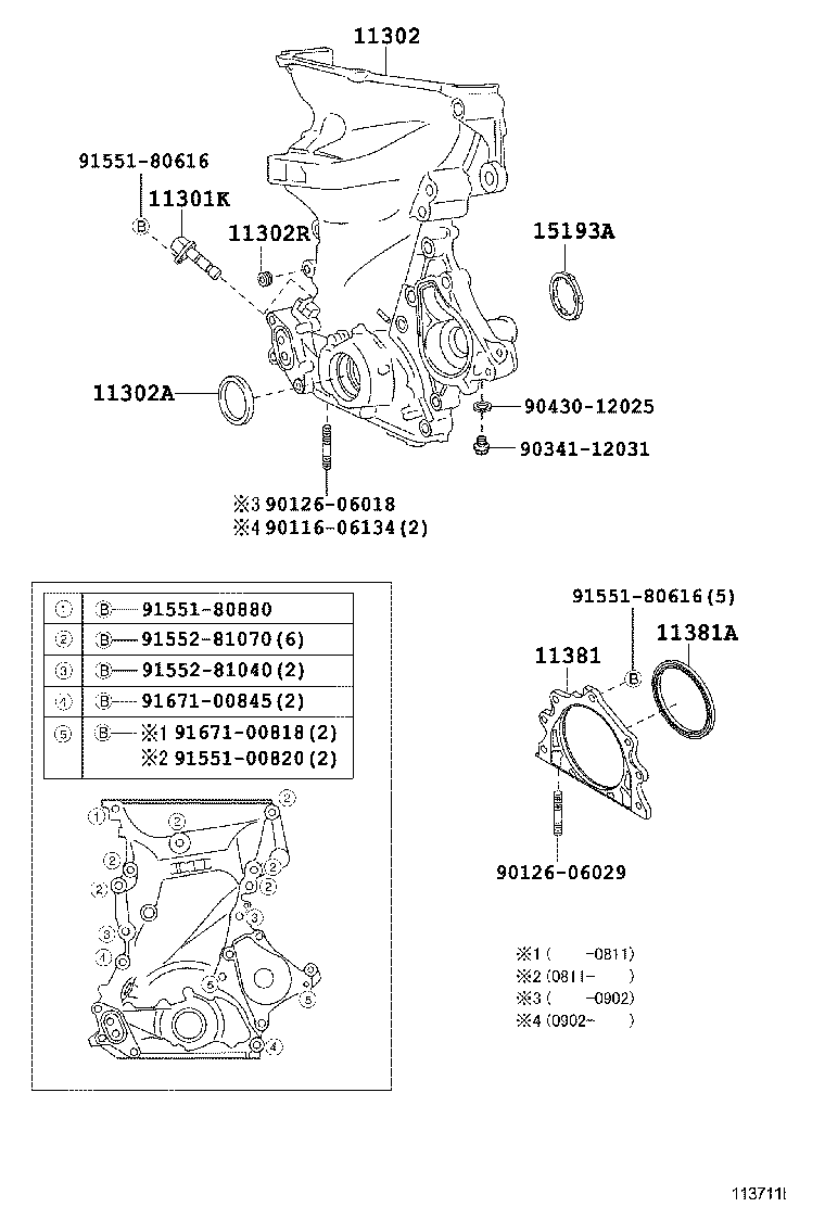 11310-40040 COVER SUB-ASSY, TIMING CHAIN OR BELT product image