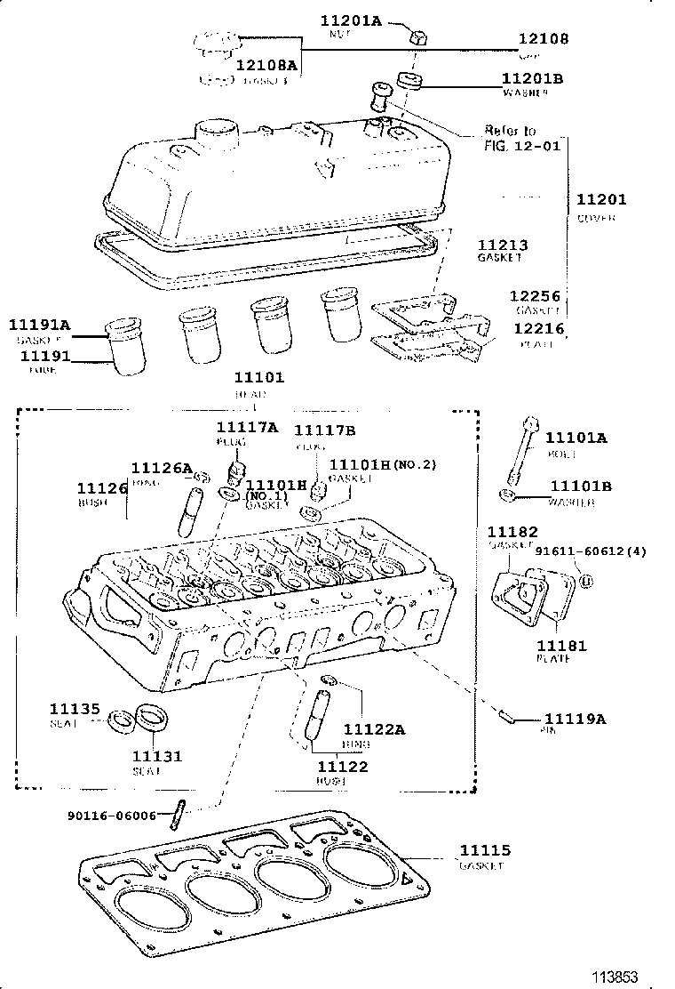 11181-72020 PLATE, CYLINDER HEAD, REAR product image