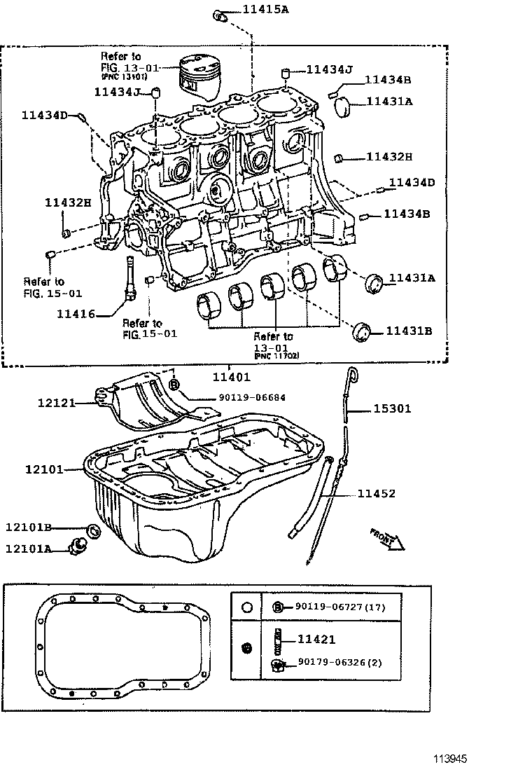 11401-09050 BLOCK SUB-ASSY, CYLINDER product image