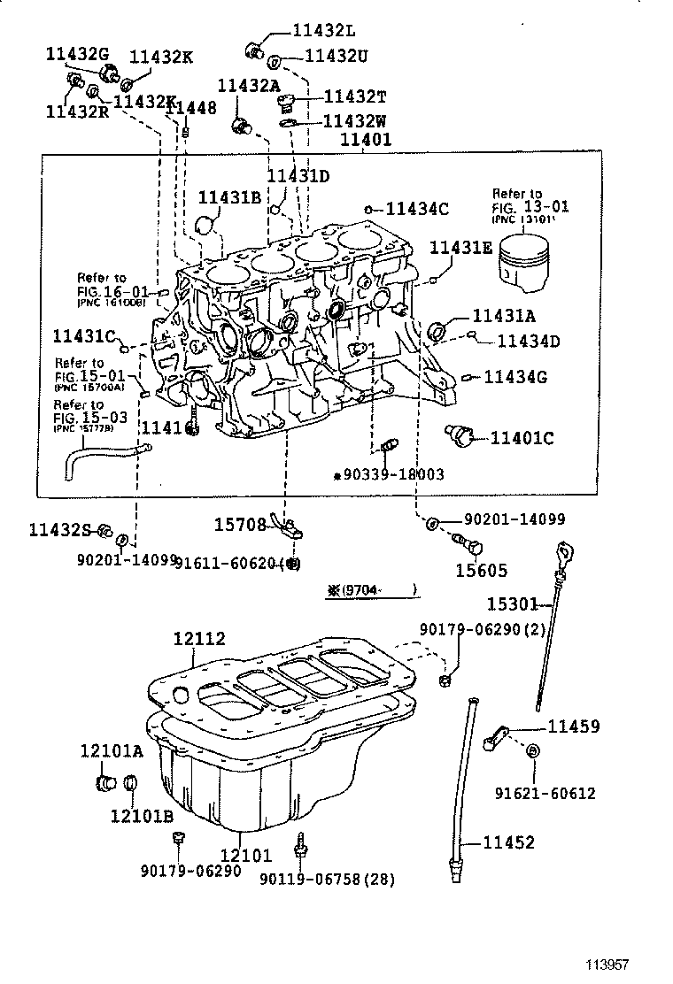 11401-09050 BLOCK SUB-ASSY, CYLINDER product image