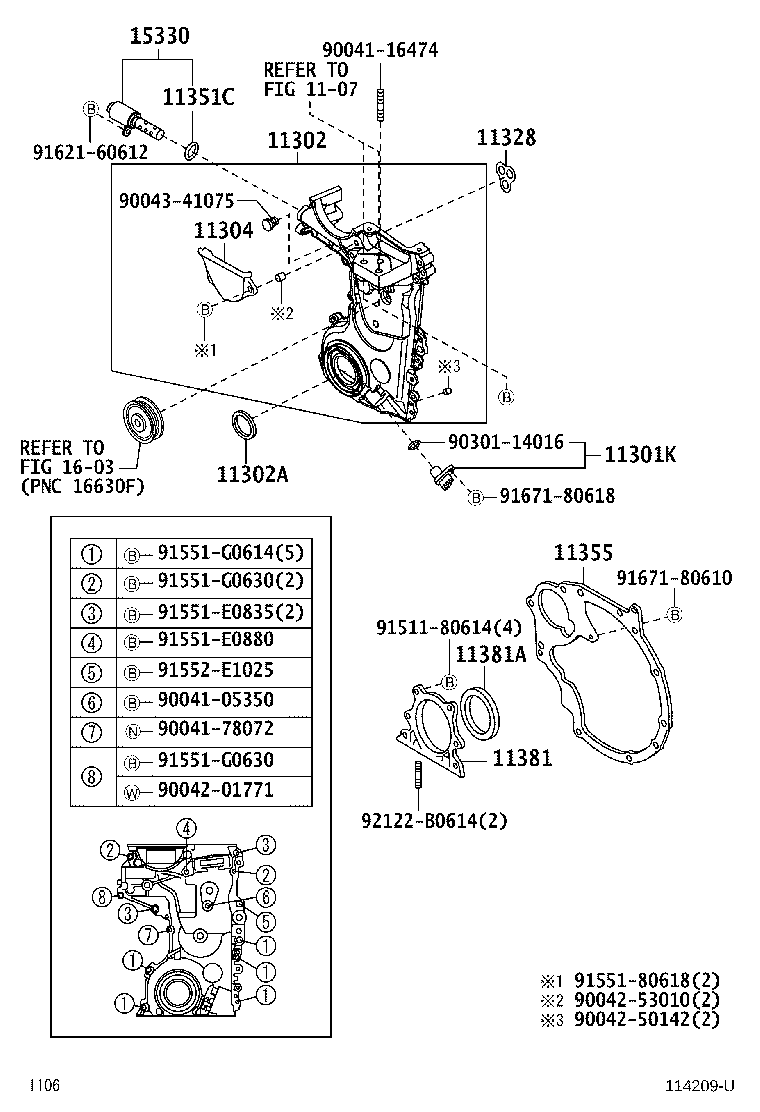 90043-11364 SEAL, ENGINE REAR OIL product image