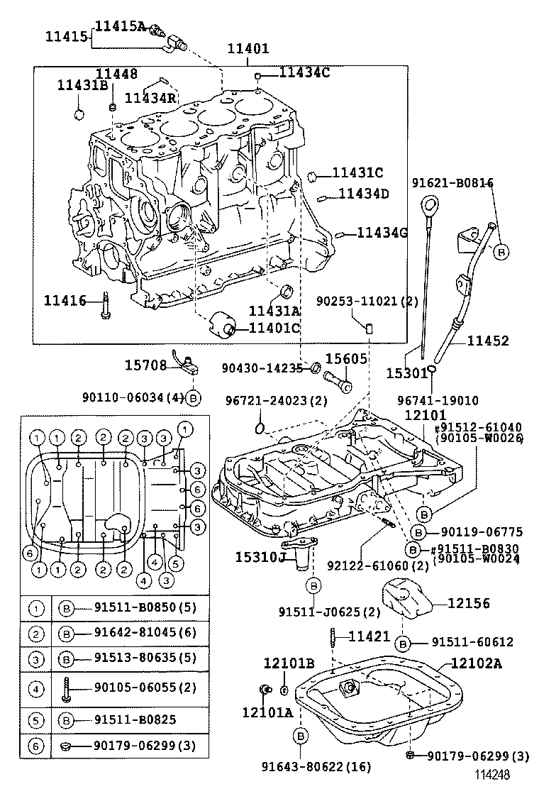 15301-0D011 GAGE SUB-ASSY, OIL LEVEL product image