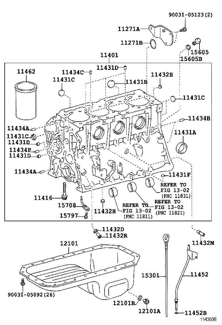 15471-78011 GASKET, CYLINDER BLOCK OIL HOLE product image