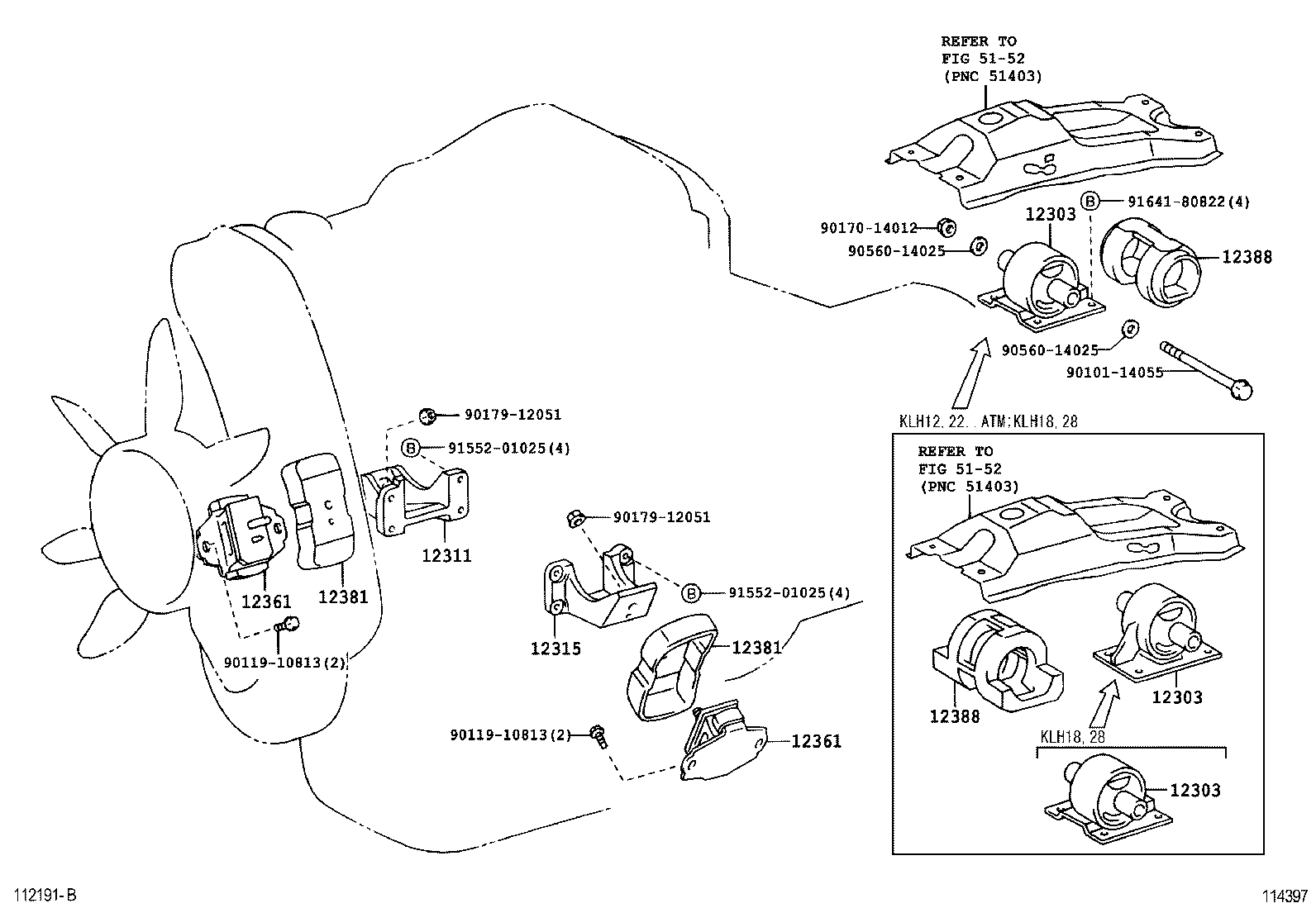 12303-54050 BRACKET SUB-ASSY, ENGINE MOUNTING, REAR product image