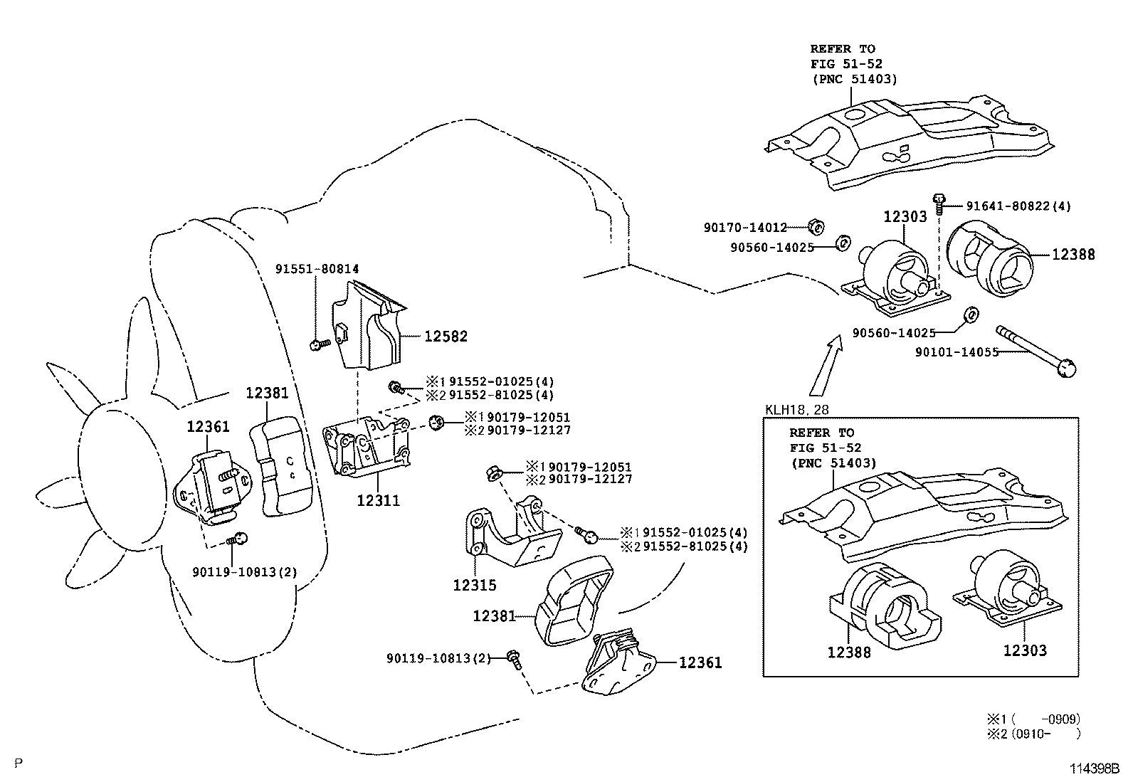 12303-54050 BRACKET SUB-ASSY, ENGINE MOUNTING, REAR product image