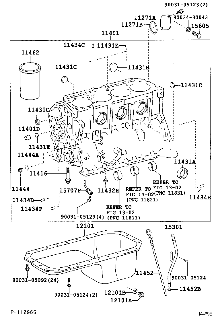 15471-78011 GASKET, CYLINDER BLOCK OIL HOLE product image