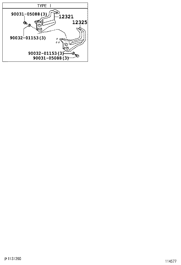 12321-78461 BRACKET, ENGINE MOUNTING, REAR, NO.1 product image