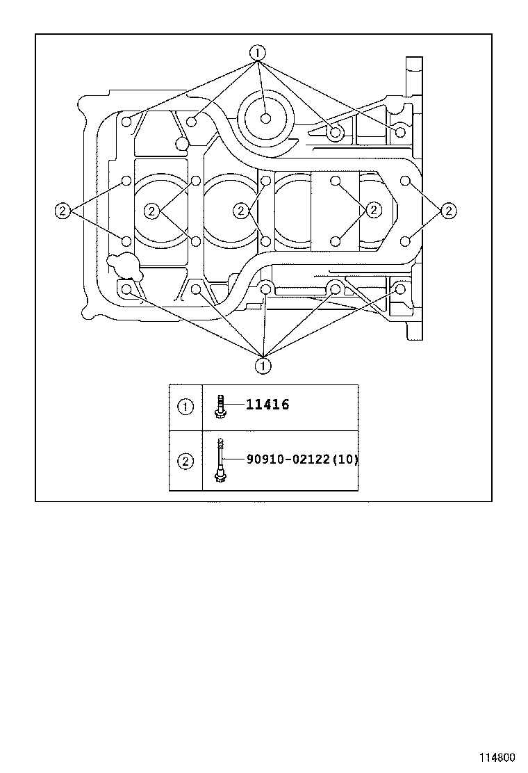 90105-08175 BOLT(FOR CRANKSHAFT BEARING CAP SET) product image