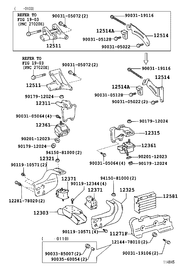 12512-78010 BRACKET, ALTERNATOR, NO.2 product image