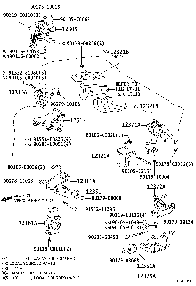 12361-0T030 INSULATOR, ENGINE MOUNTING, FRONT(FOR TRANSVERSE ENGINE) product image