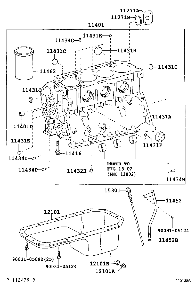15471-78011 GASKET, CYLINDER BLOCK OIL HOLE product image