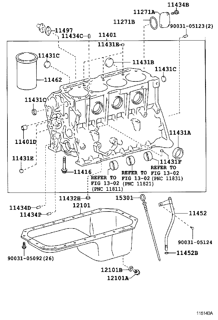 15471-78011 GASKET, CYLINDER BLOCK OIL HOLE product image