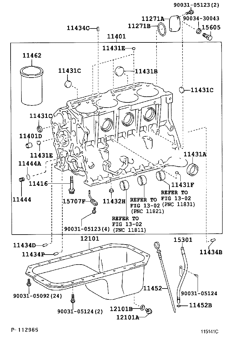 15471-78011 GASKET, CYLINDER BLOCK OIL HOLE product image