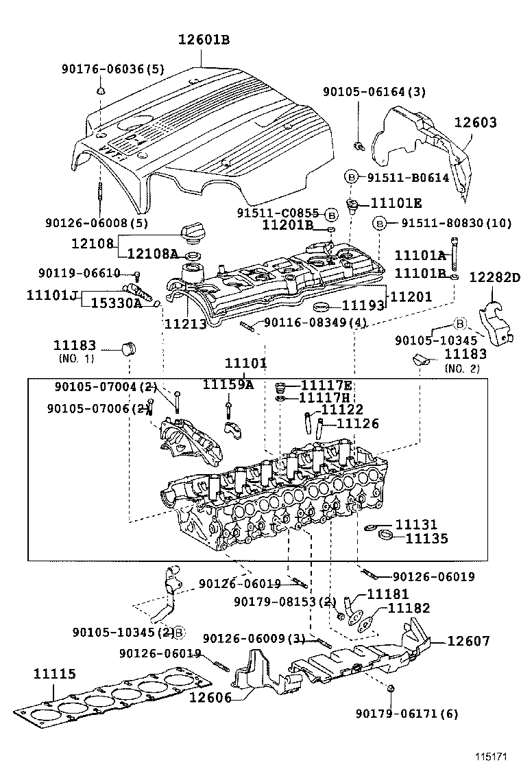 11201-46072 COVER SUB-ASSY, CYLINDER HEAD product image