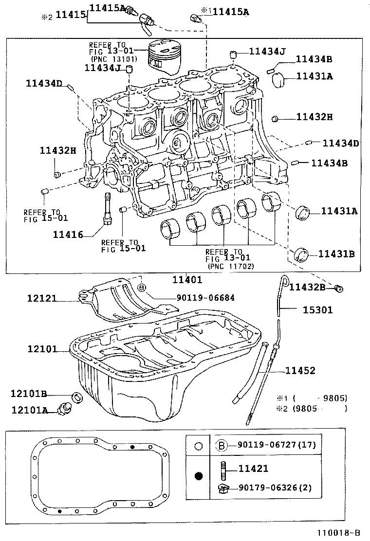 11401-69738 BLOCK SUB-ASSY, CYLINDER product image