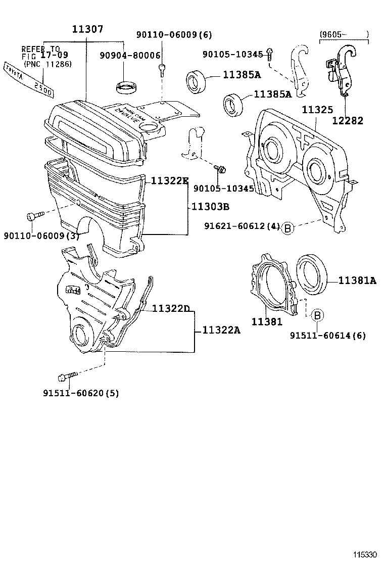 11348-50021 SPACER, TIMING GEAR COVER product image