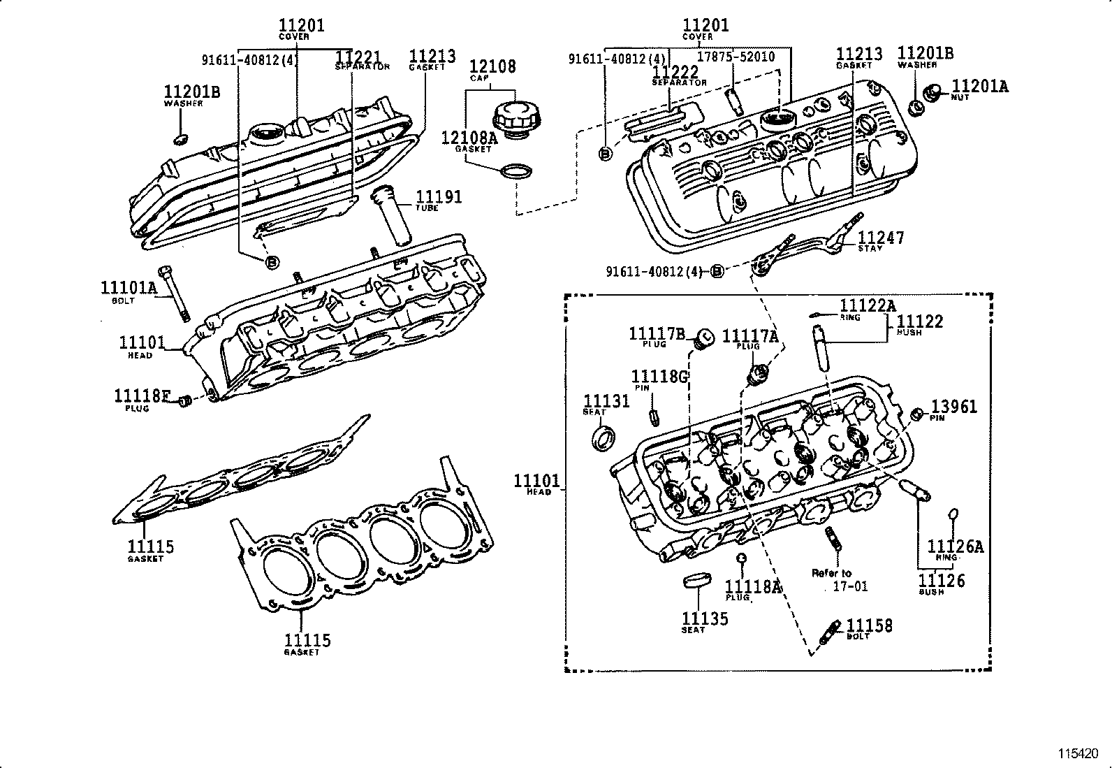 11202-52012 COVER SUB-ASSY, CYLINDER HEAD product image