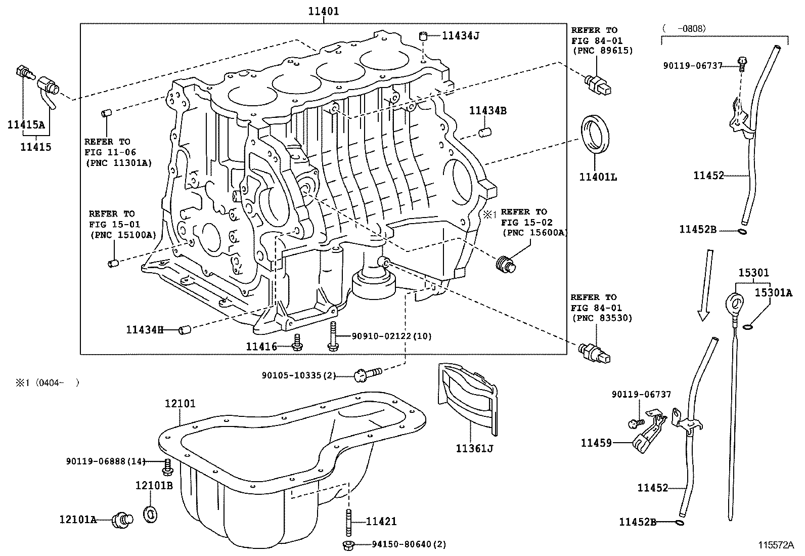 11401-80736 BLOCK SUB-ASSY, CYLINDER product image