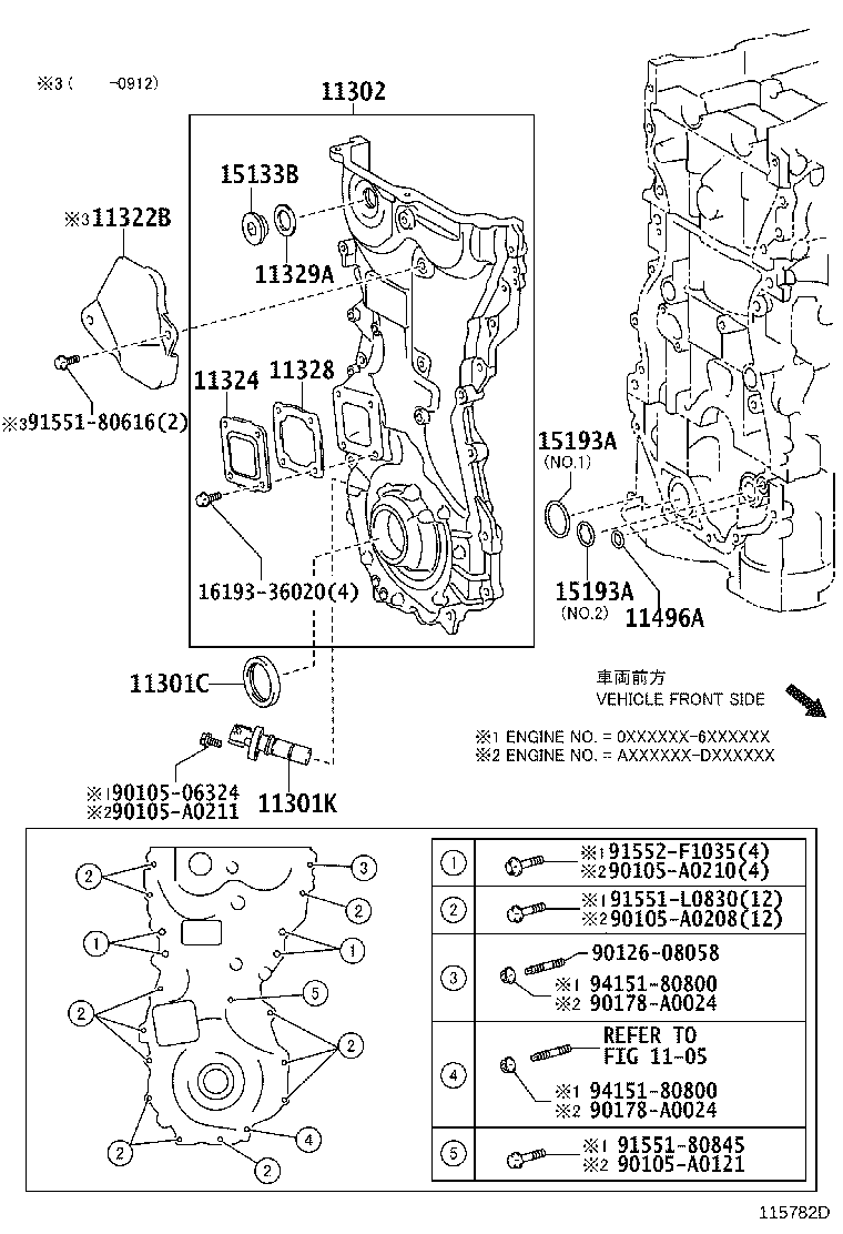 11310-36030 COVER SUB-ASSY, TIMING CHAIN OR BELT product image