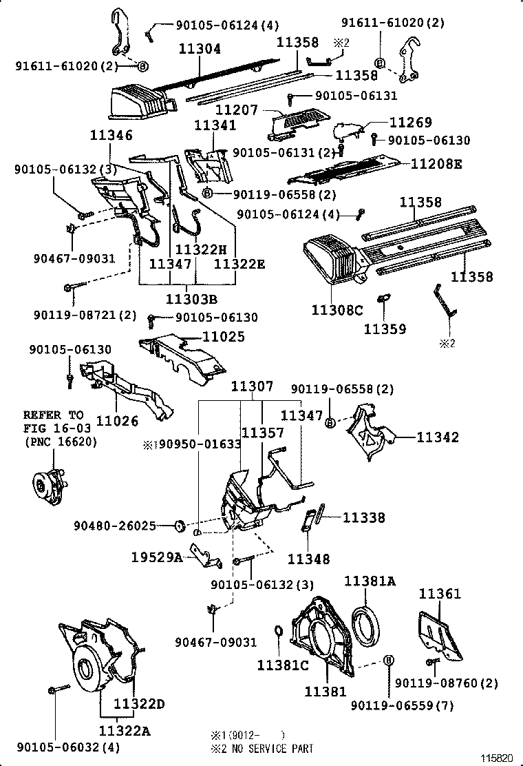 11311-79025 CASE SUB-ASSY, TIMING GEAR product image