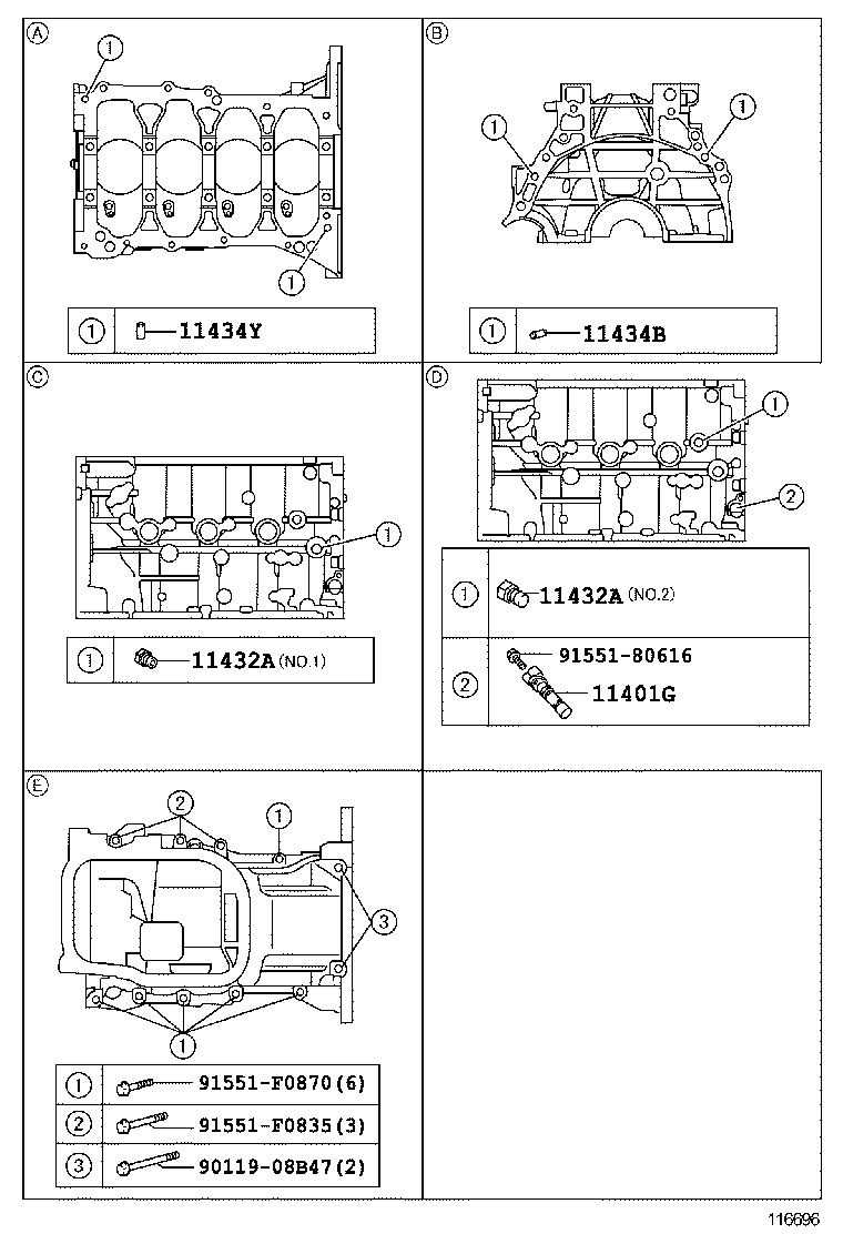 11410-39105 BLOCK SUB-ASSY, CYLINDER product image