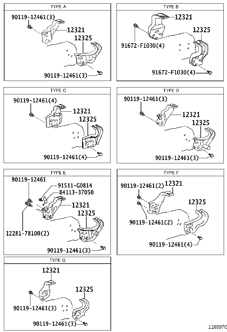 12303-78031 BRACKET SUB-ASSY, ENGINE MOUNTING, REAR product image