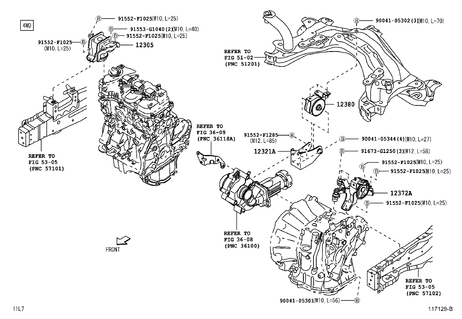 12306-B2050 INSULATOR, ENGINE MOUNTING, LH(FOR TRANSVERSE ENGINE) product image
