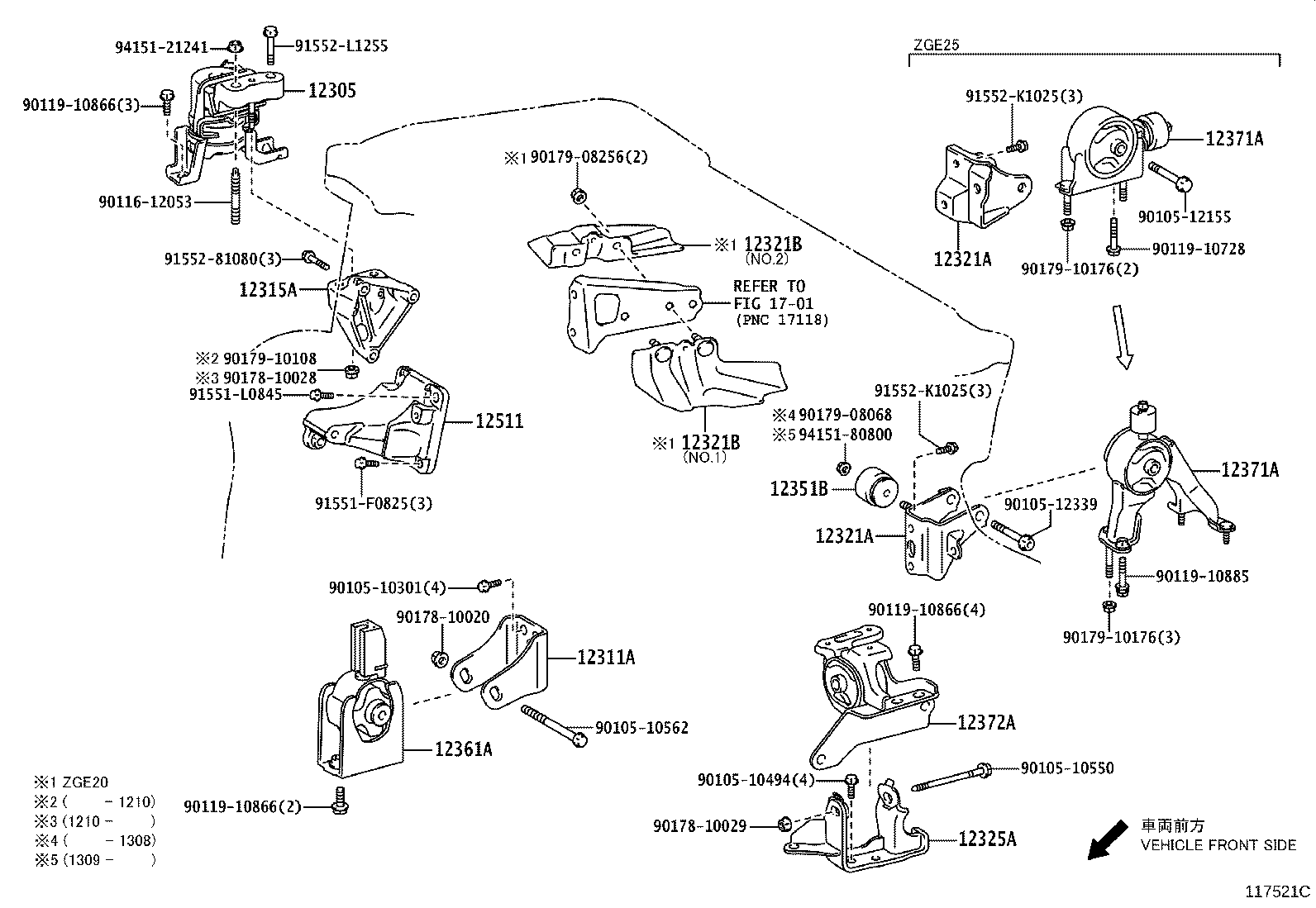 12305-37110 INSULATOR SUB-ASSY, ENGINE MOUNTING, RH product image